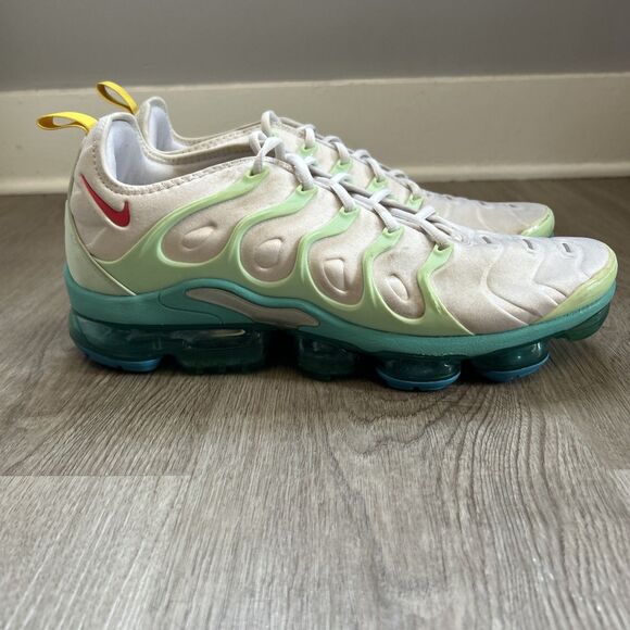 Nike Air VaporMax Plus Shoes Mens 13 White Green Teal Running Sneaker DQ7645-100